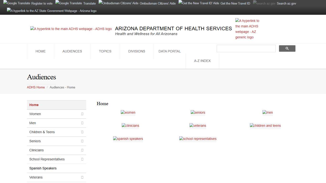 ADHS - Audiences - Home